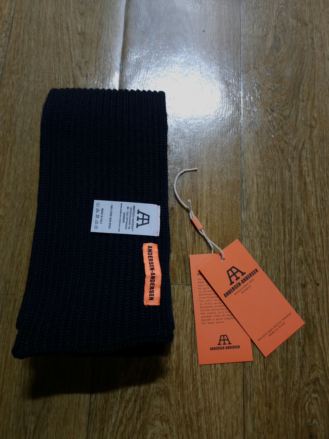 안데르센안데르센 머플러 네이비(새상품) 상품이미지3