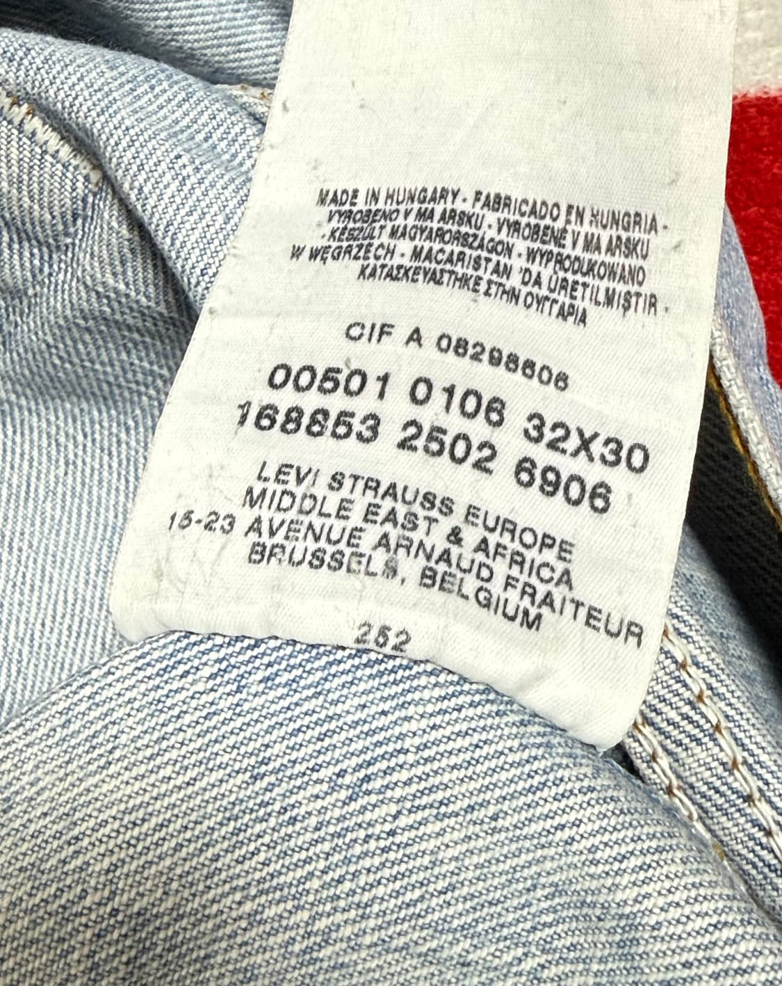 리바이스 501 연청 데님팬츠 Levi's 501 vintage 상품이미지7