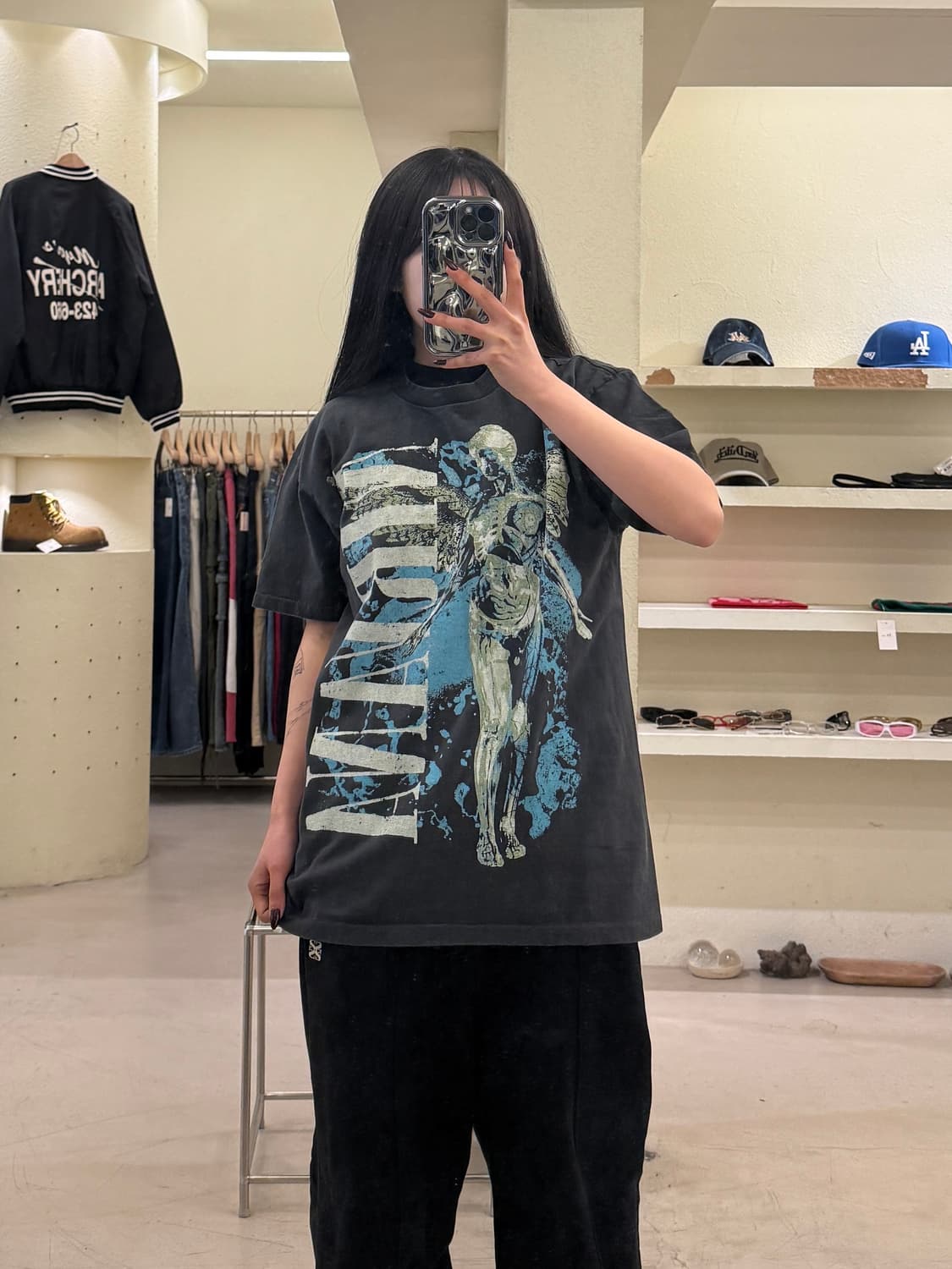 너바나 인 유테로 앨범 엔젤 프린팅 반팔 티셔츠 U1195 상품이미지1