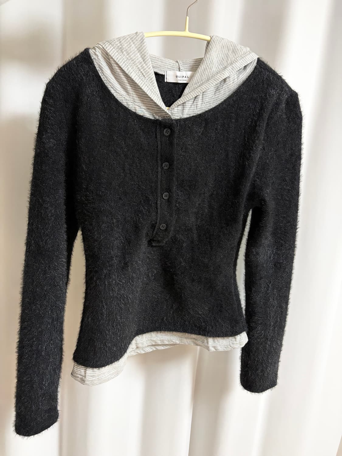 베르크서울 레이어드 스트라이프 후드티 상품이미지4