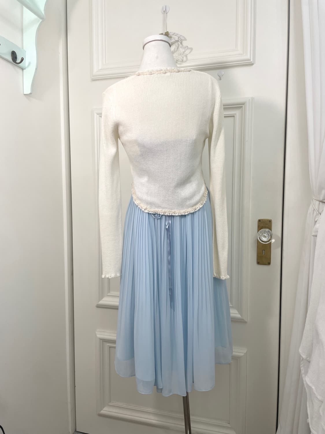 sky blue pleats satin point opc(size-7) 상품이미지10