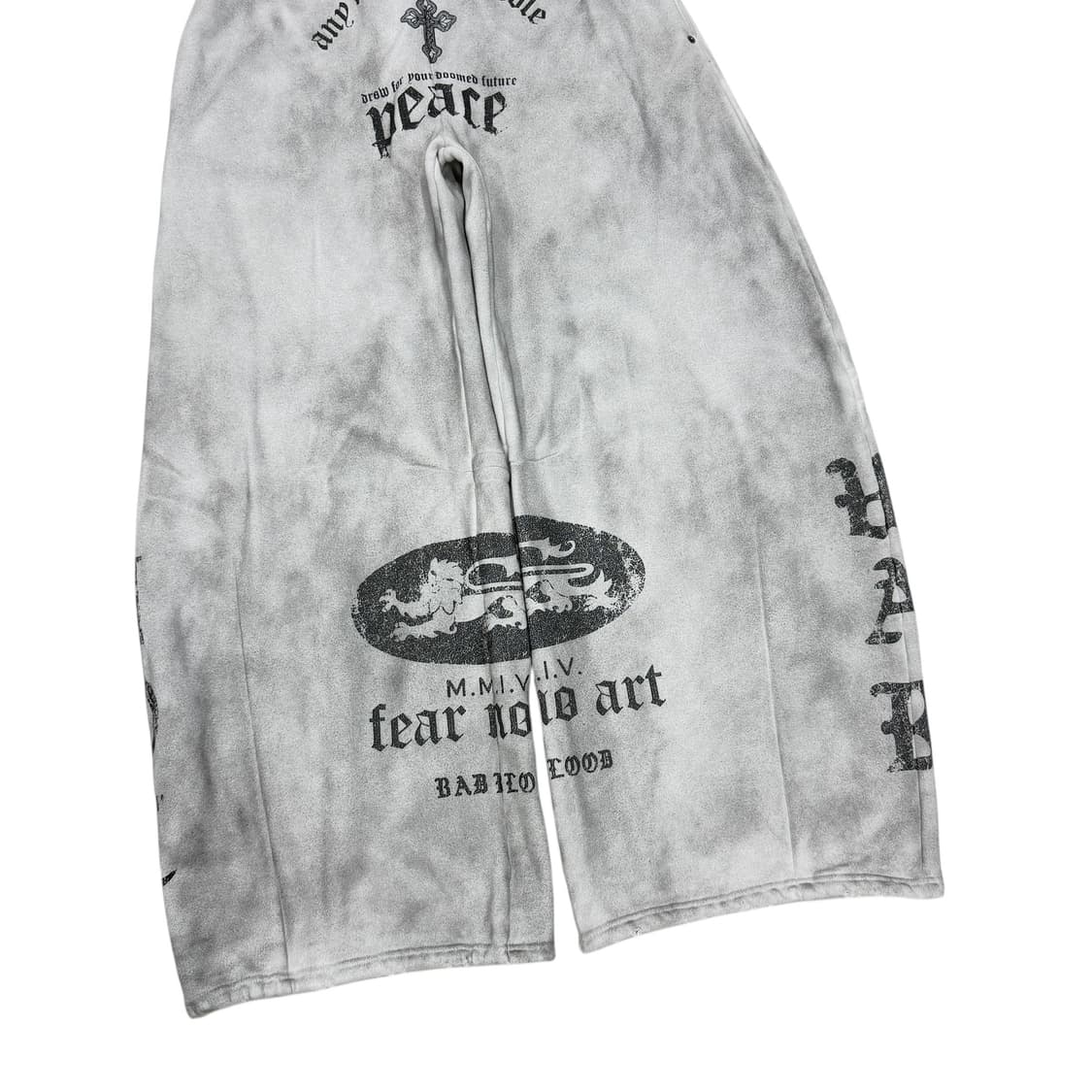 배드블러드 피스 낫 워 스트링 스웻팬츠 바지 더스티 화이트 M 상품이미지2