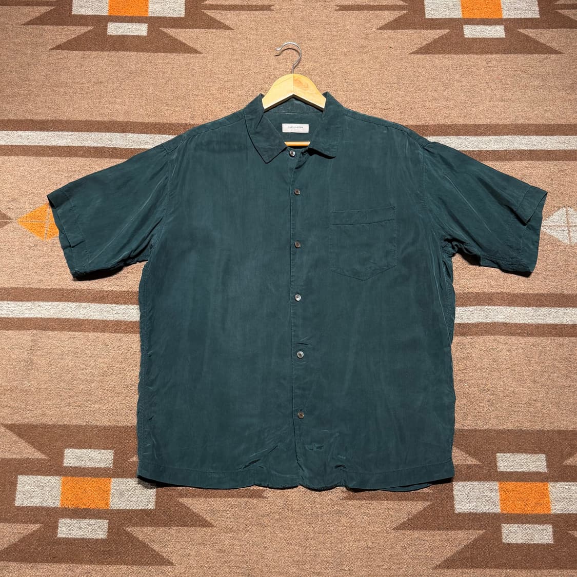 커스텀멜로우 레이온 반팔 셔츠 L 인견 실크 상품이미지1