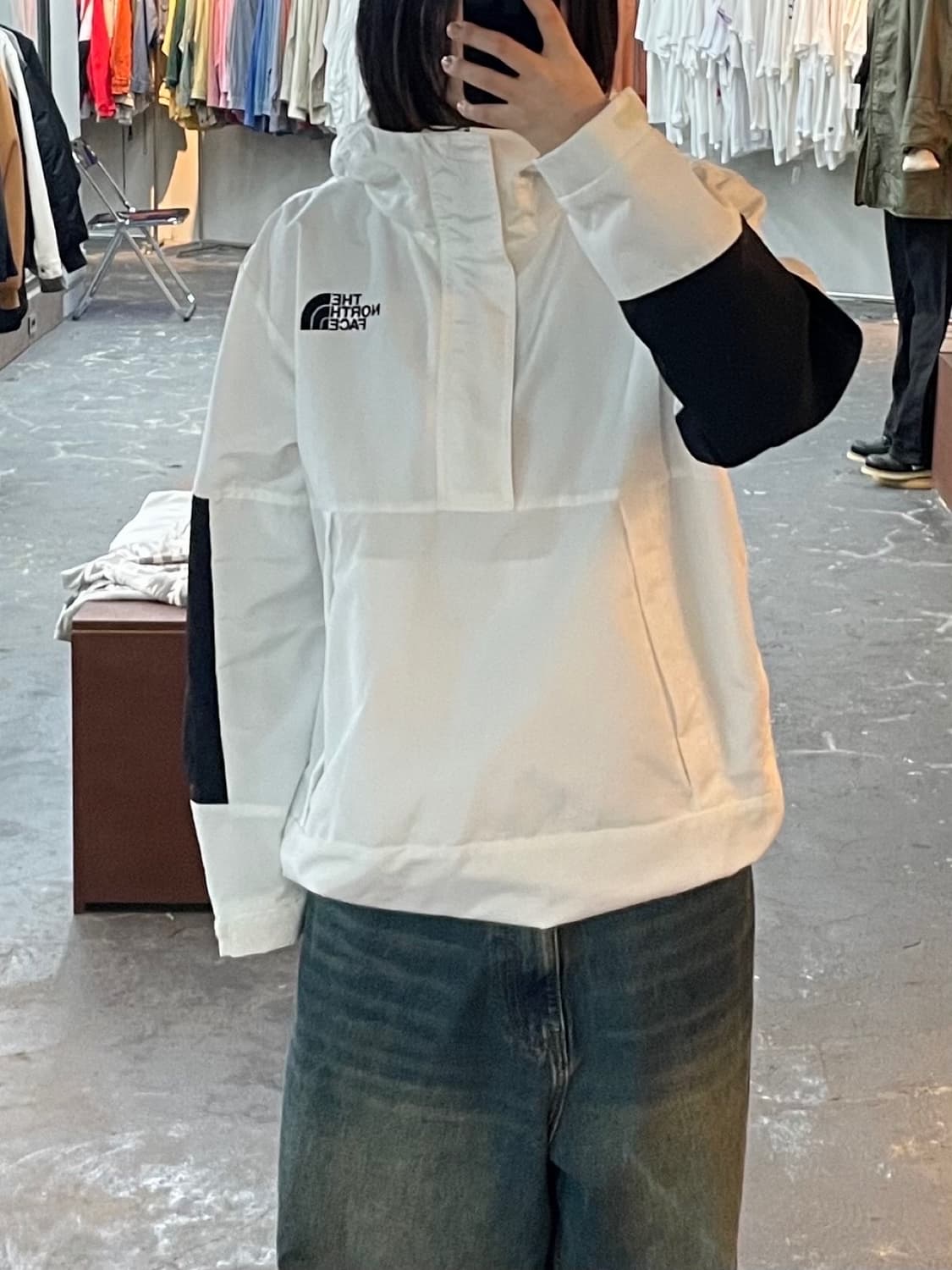 노스페이스 화이트라벨 뉴달톤 화이트 아노락 바람막이 H1455 상품이미지1