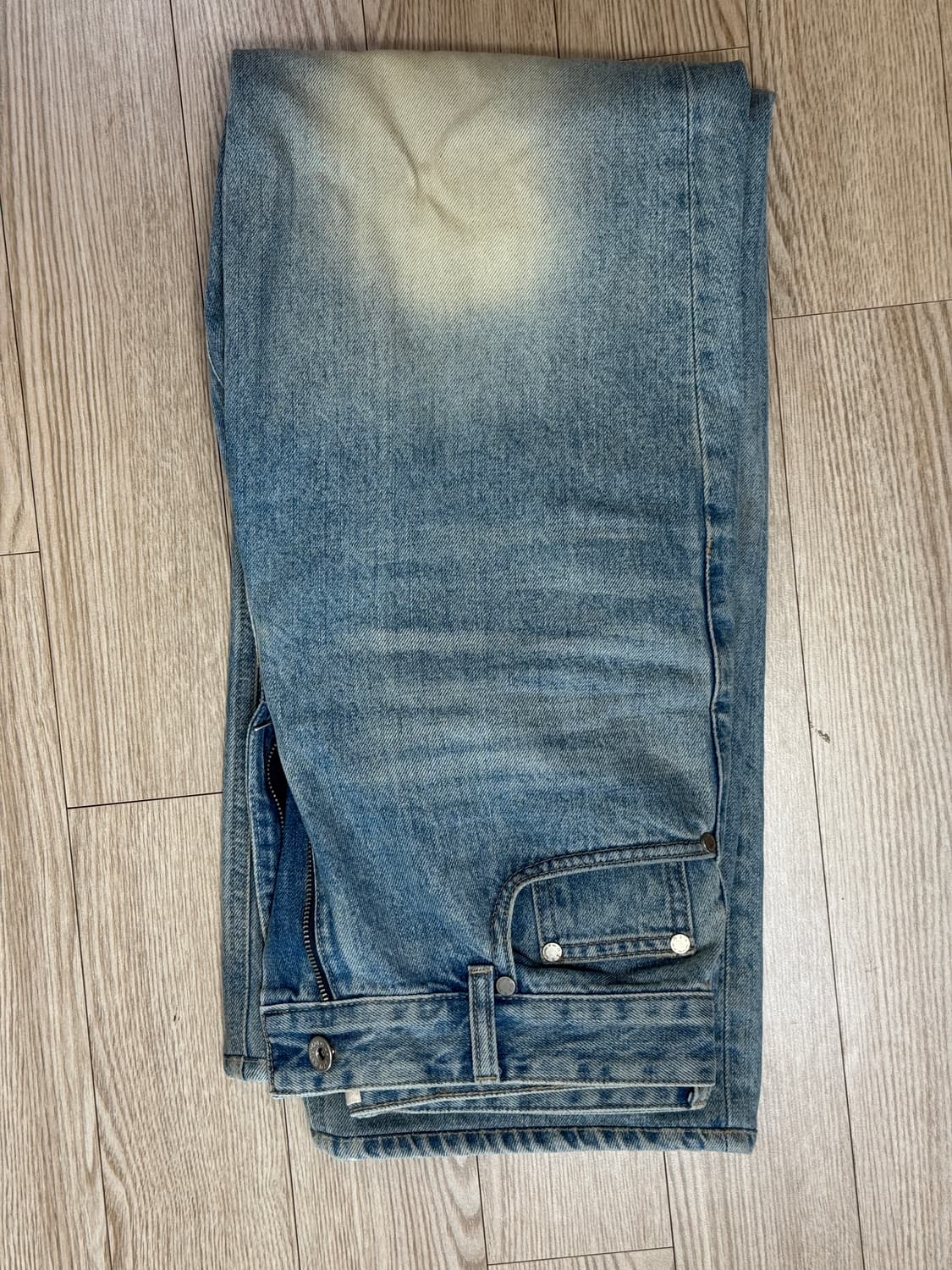 STU 브러쉬드 연청 데님 팬츠 S 상품이미지1