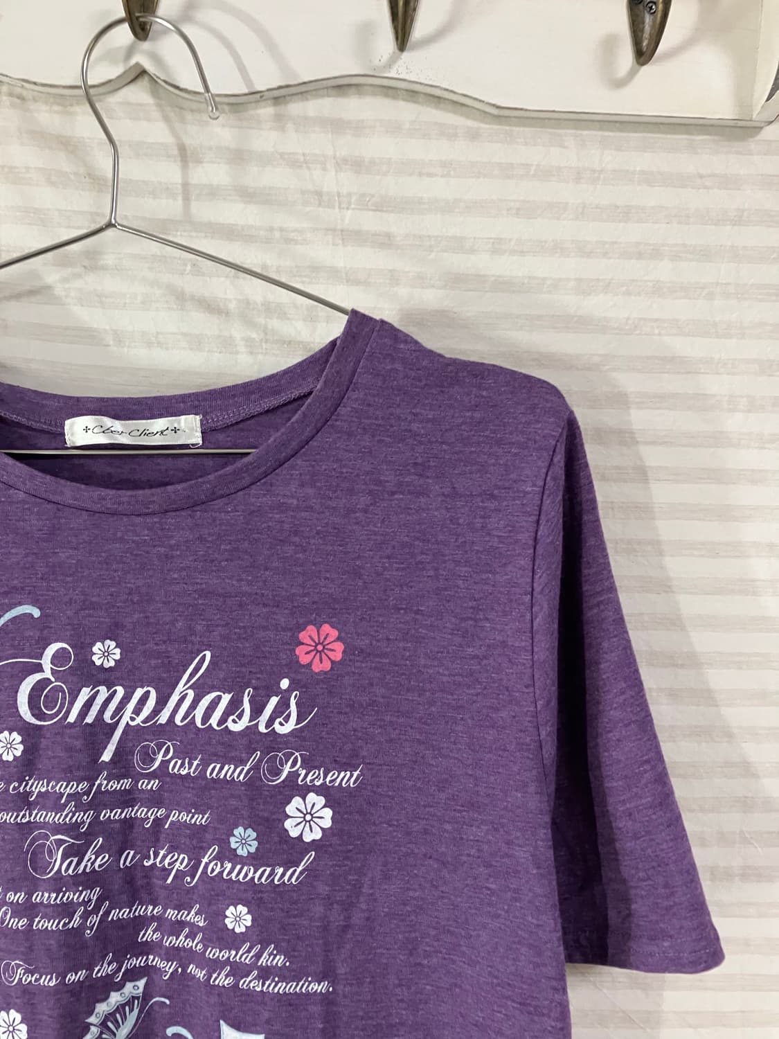 빈티지 퍼플 나비 반팔 1017 y2k 스트릿 갸루 펑키 일본빈티지 fa 상품이미지3