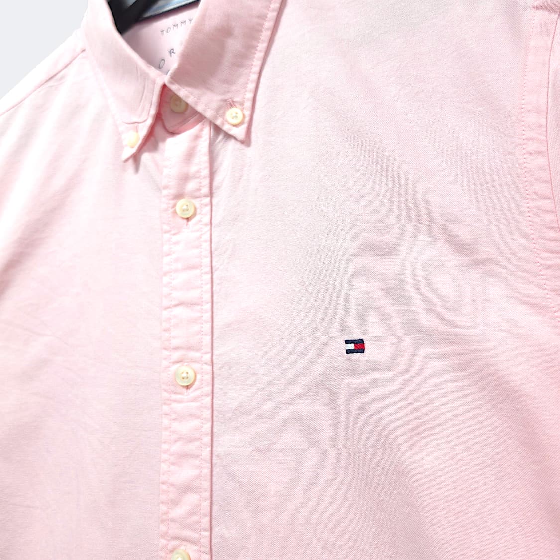 [L] 타미힐피거 핑크 오가닉 옥스포드 긴팔셔츠 상품이미지4