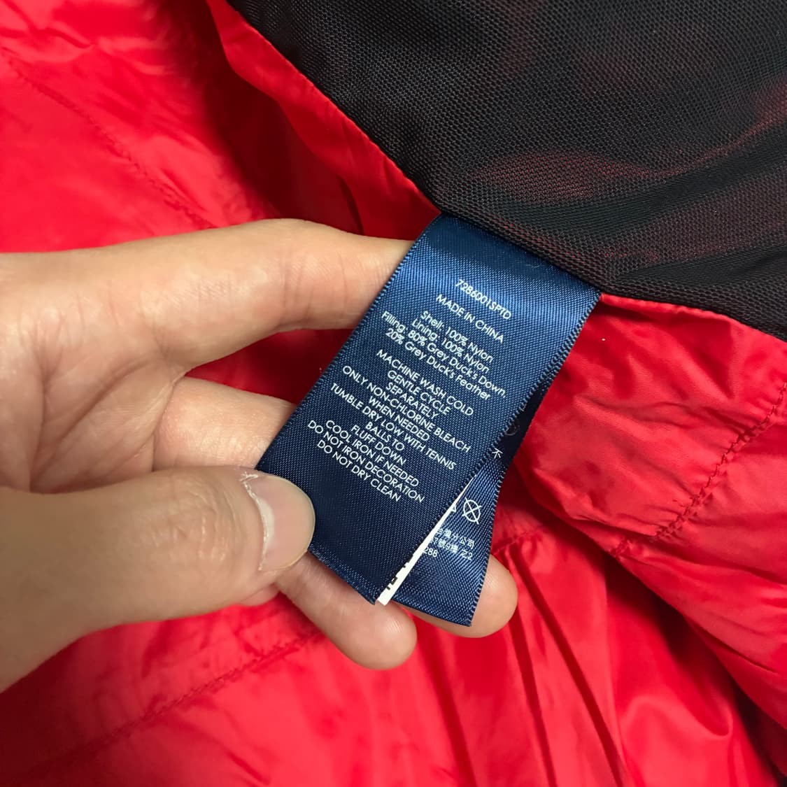 폴로 빅포니 성조기 블랙 패딩 점퍼 L사이즈 상품이미지4