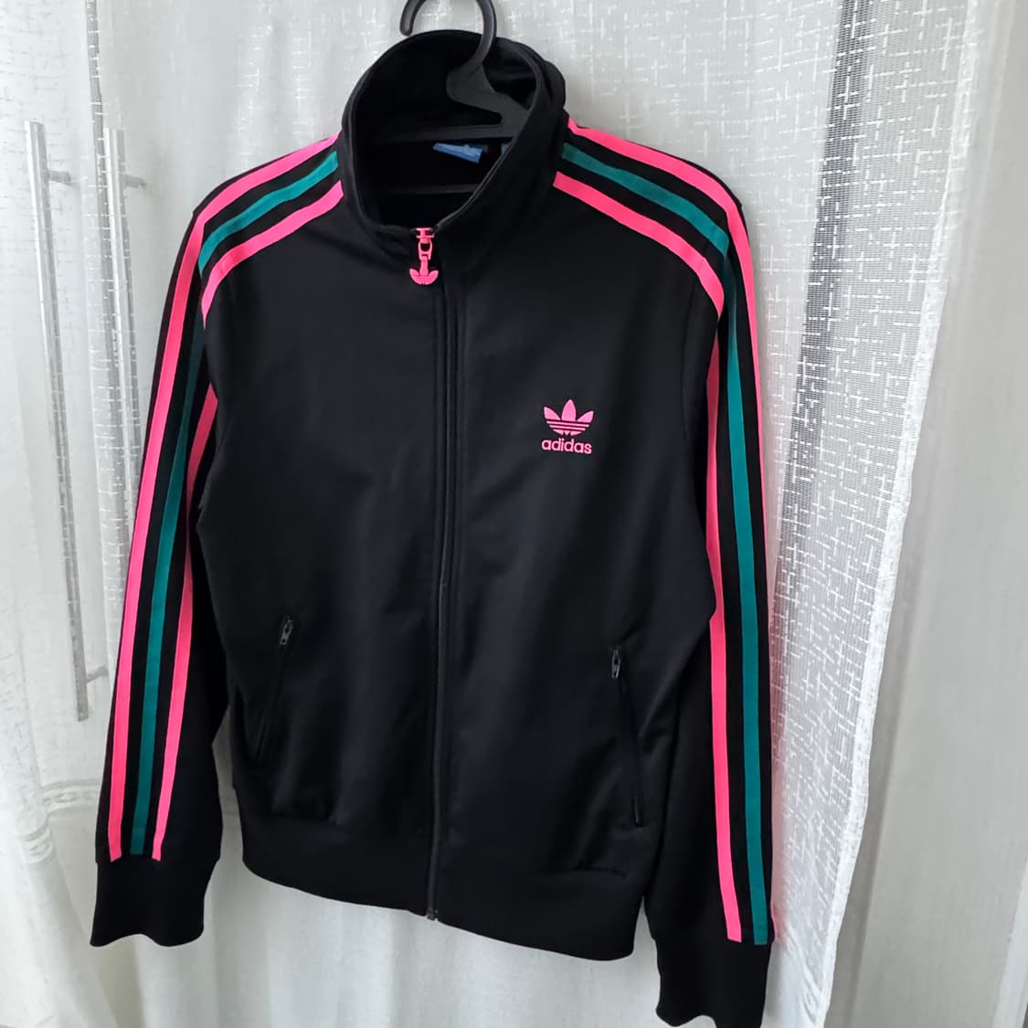 여성 아디다스 블랙 핑크청록라인 트랙탑져지 100 희국템 상품이미지9