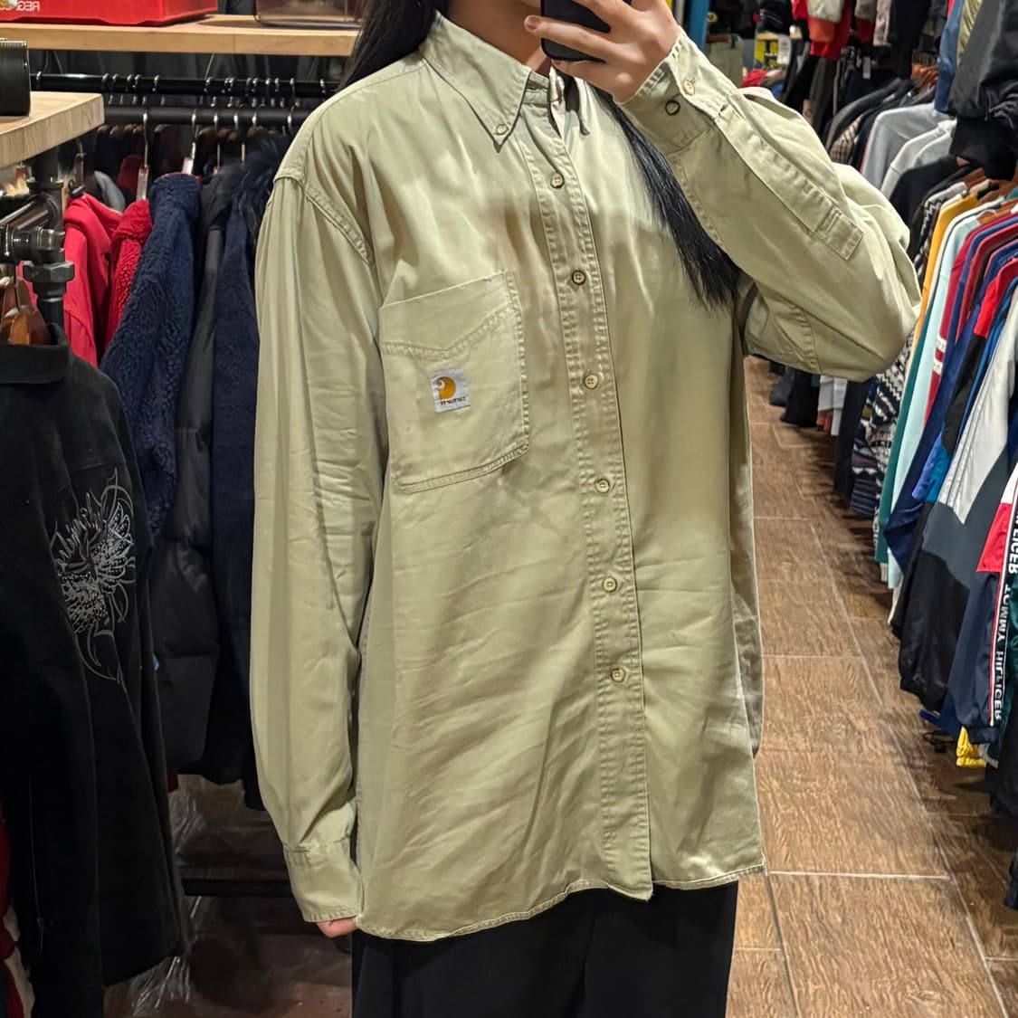 [HI] Carhartt 칼하트 긴팔셔츠 샌드베이지 상품이미지4