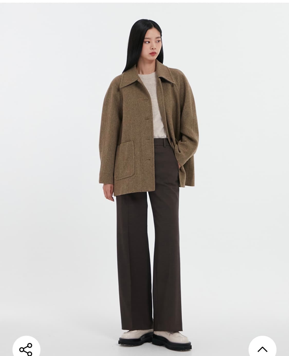 lap 랩 싱글 숏코트 브라운(새상품) 상품이미지4