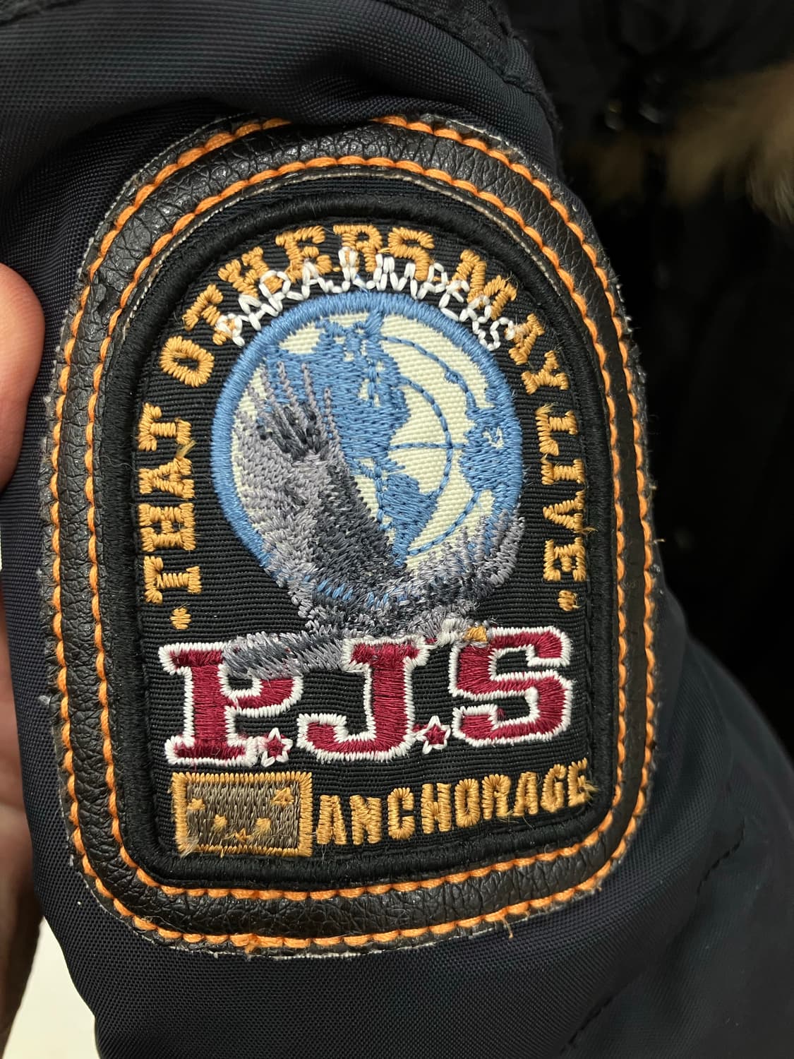 파라점퍼스 네이비 롱 베어 마스터피스 퍼 후드 패딩 M 상품이미지7