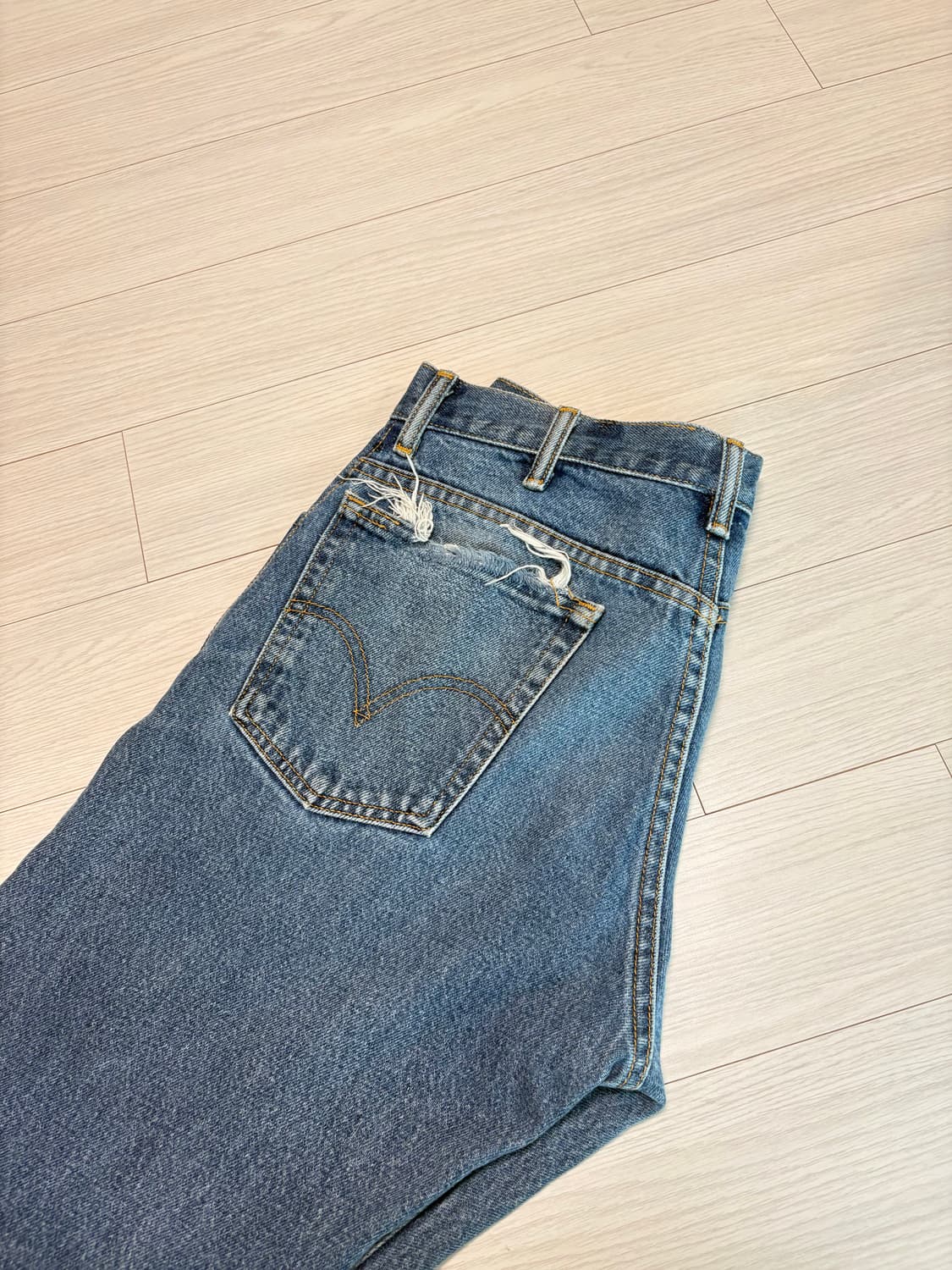 Levis 517 리바이스 부츠컷 데님 중청 34x34실제(30-31) 상품이미지4