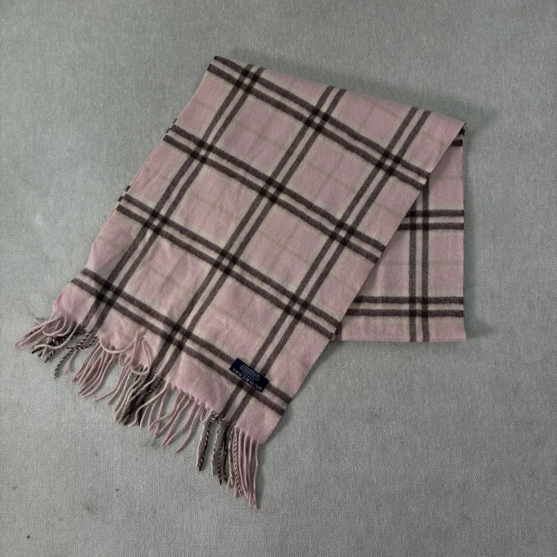 버버리 노바체크 핑크 캐시미어 머플러 상품이미지1