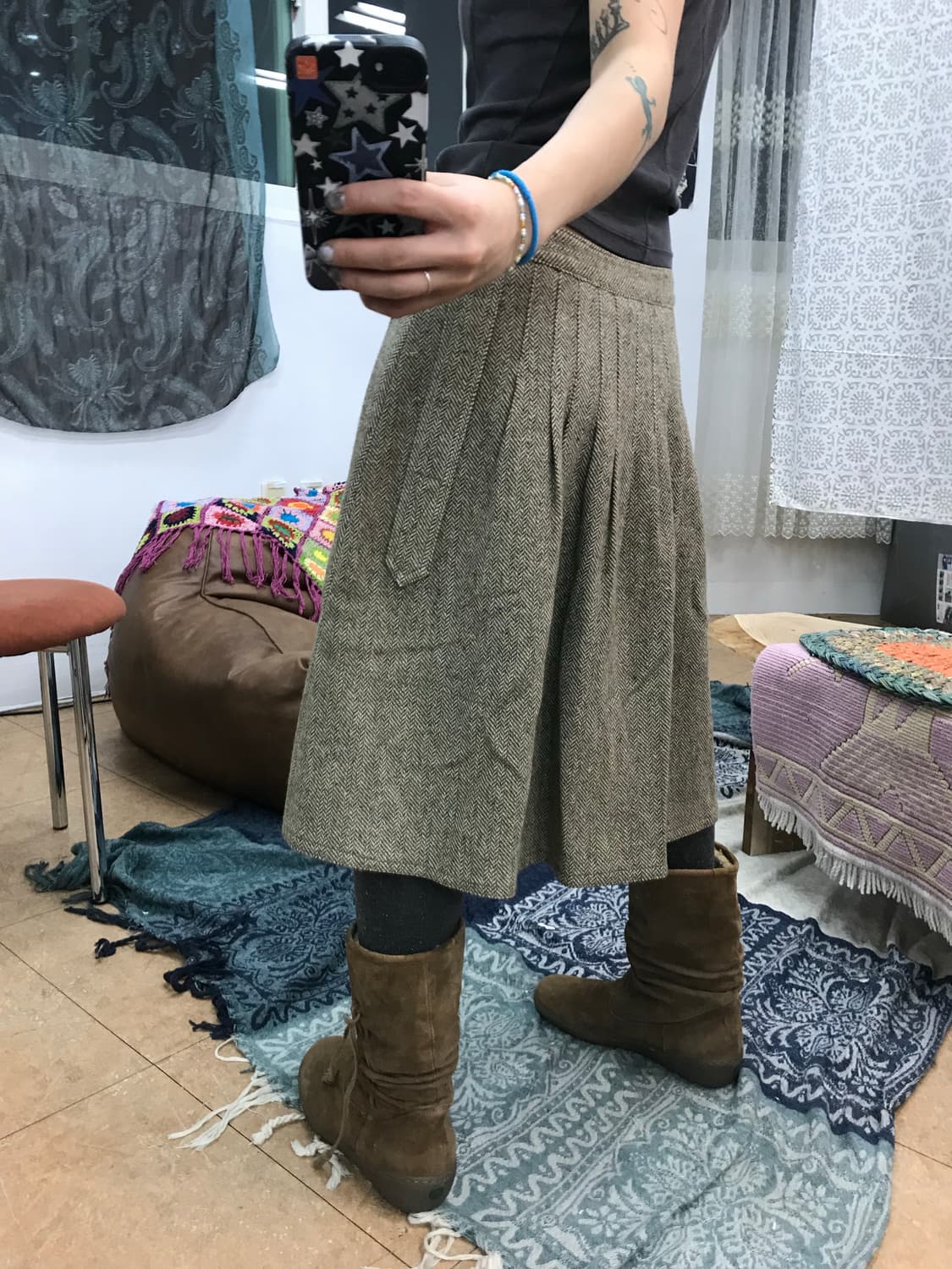 30center 모직 턱 미디스커트  상품이미지2