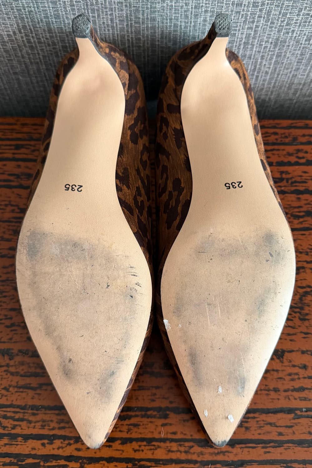 솔밀라노 브라운 레오파드 호피 펌프스 미드힐 구두 슈즈 235 상품이미지8