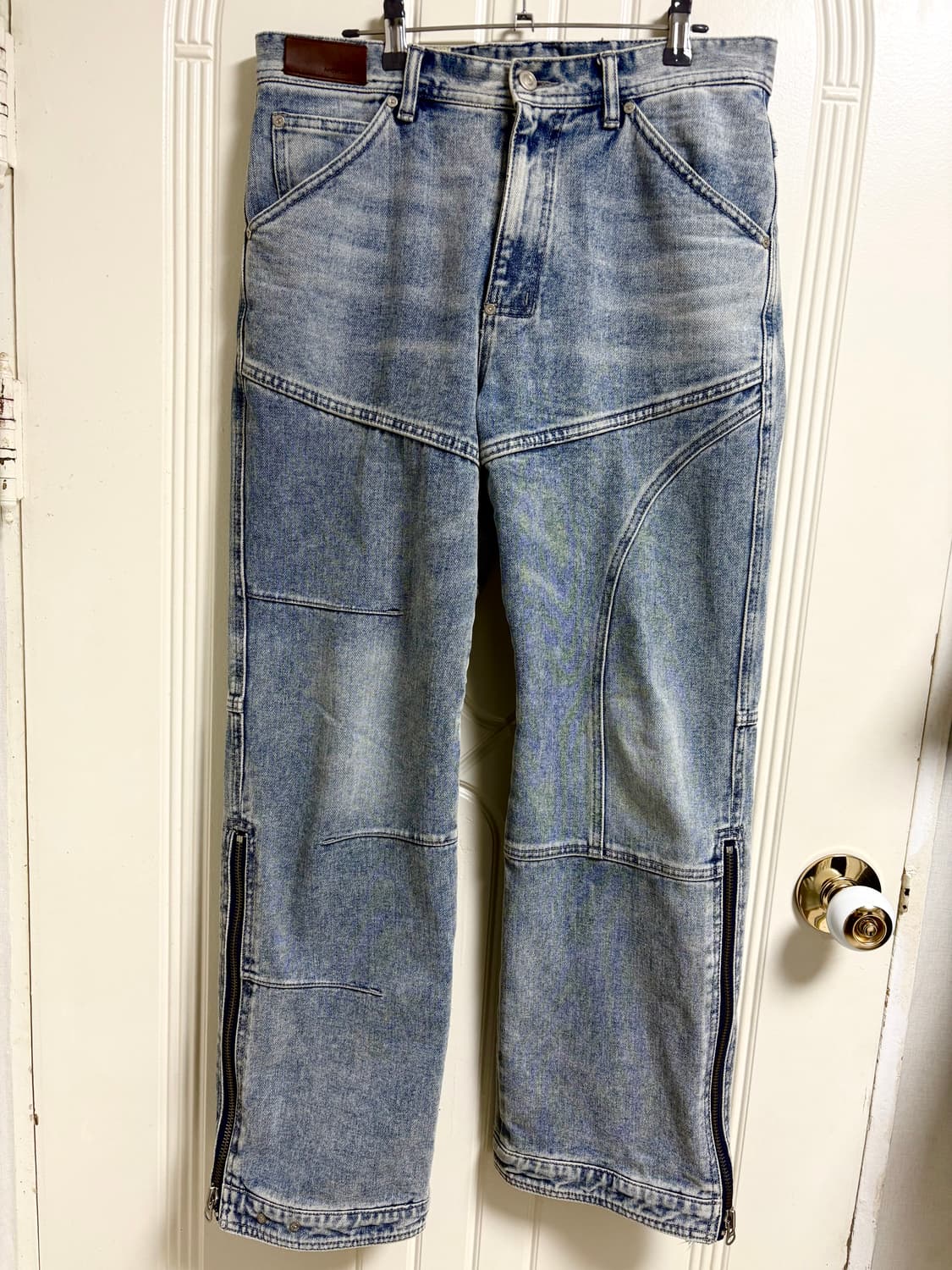 앤더슨벨 블리치 워시드 지퍼 진 상품이미지1