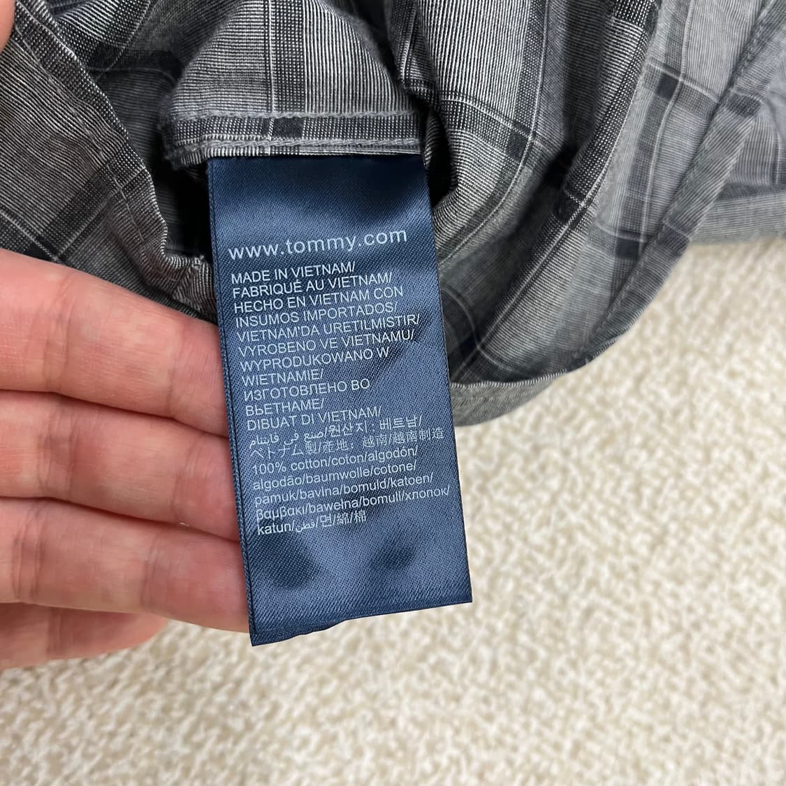 [M] 타미힐피거 슬림핏 격자 체크 셔츠 남방 3949 상품이미지7