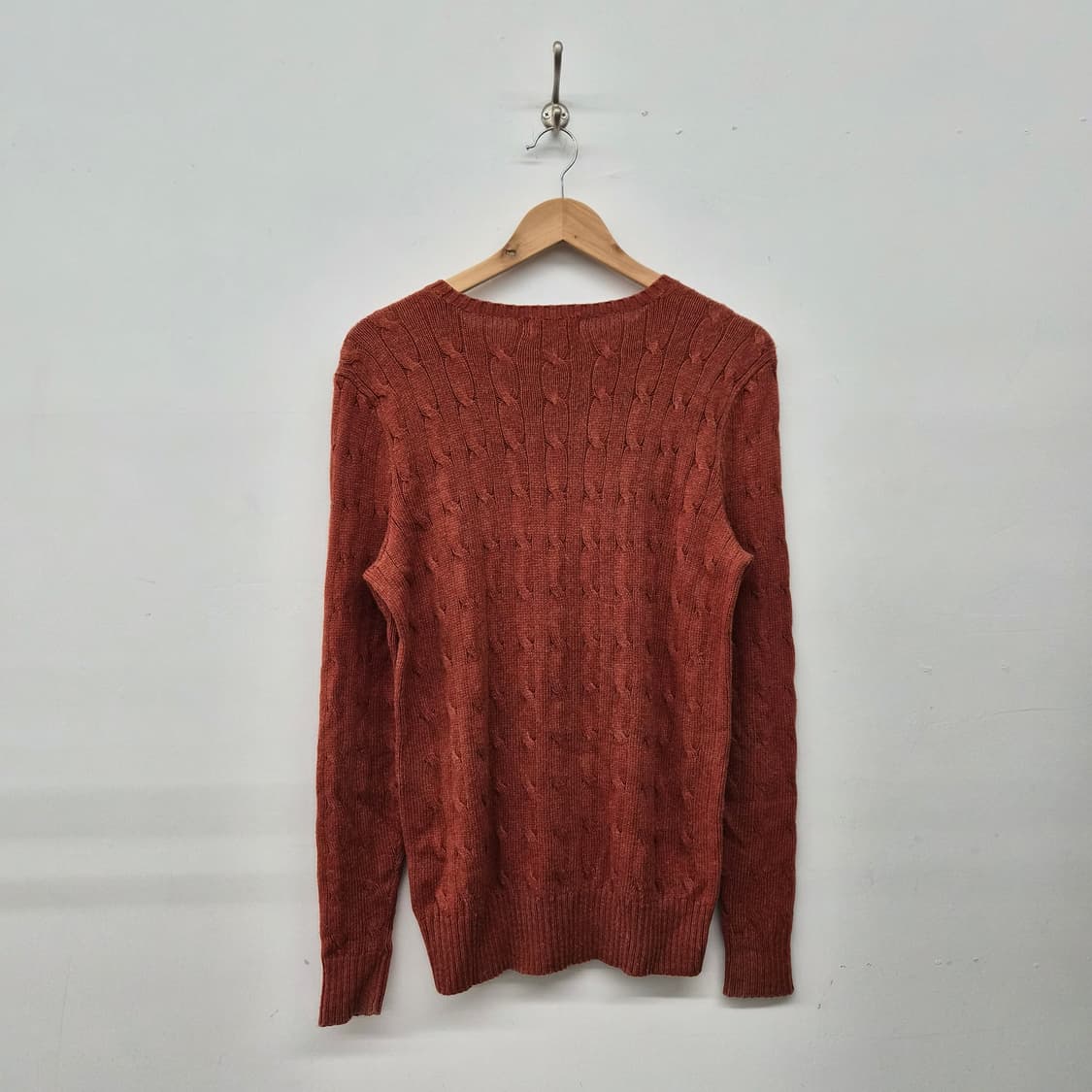 폴로 랄프로렌 케이블 니트 오렌지 남성 S 상품이미지7