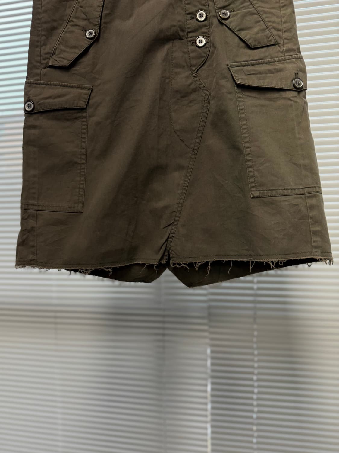 빈티지 버튼 카고 스커트 상품이미지3