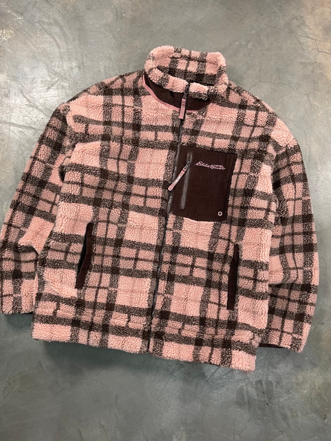 에디바우어 체크 플리스 자켓 상품이미지2