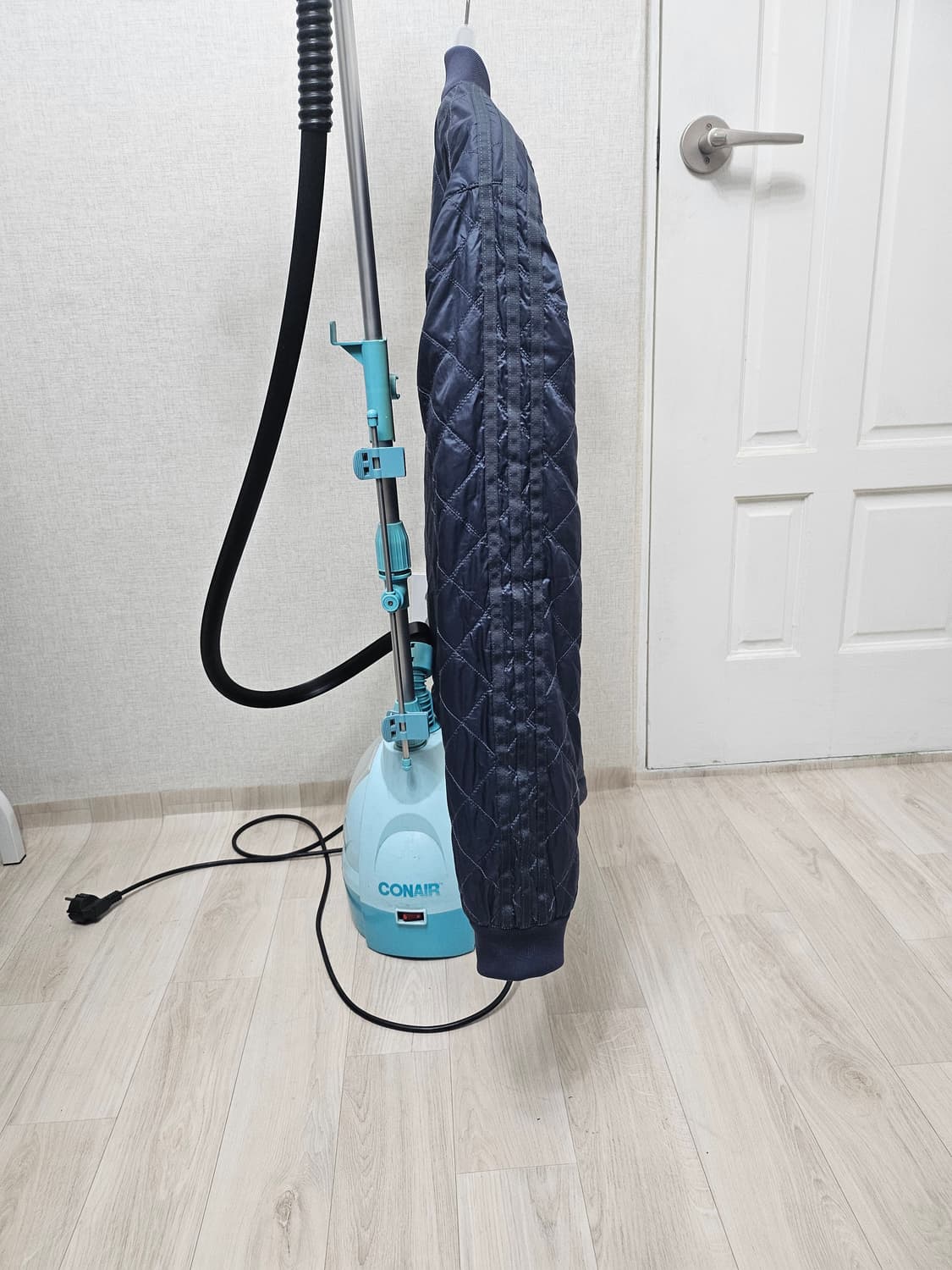 (95)M ☆초대장급☆ 아디다스 슈퍼스타 2중지퍼 [다크네이비] 퀼팅자켓 상품이미지5