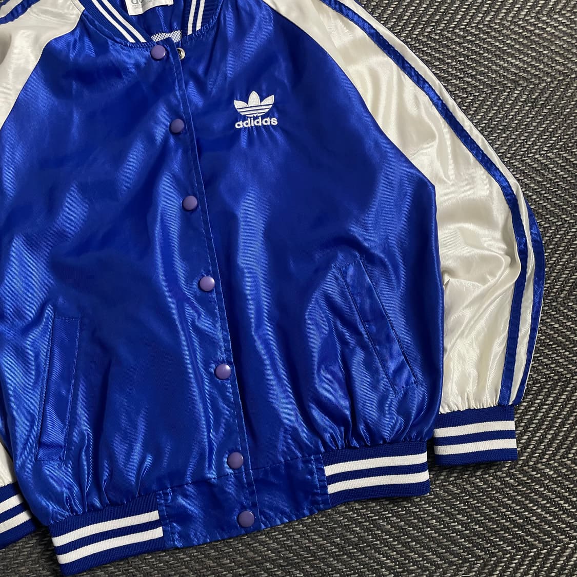 90s 아디다스 빅로고 바시티 트랙 블루종 자켓 y 5032 상품이미지4