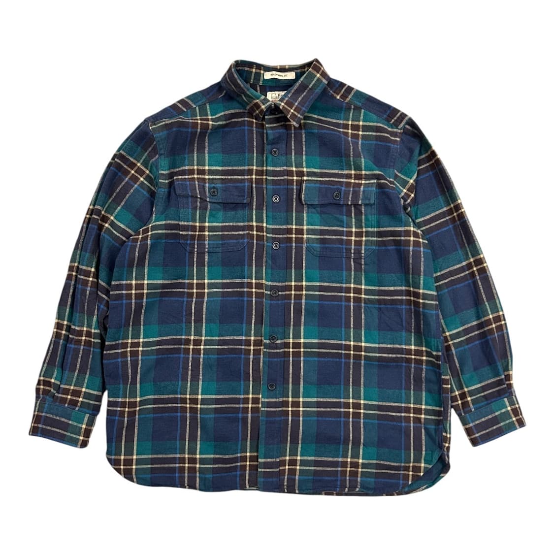 L) 엘엘빈 L.L.Bean 그린 플란넬 샤모아 체크 셔츠남방 상품이미지1