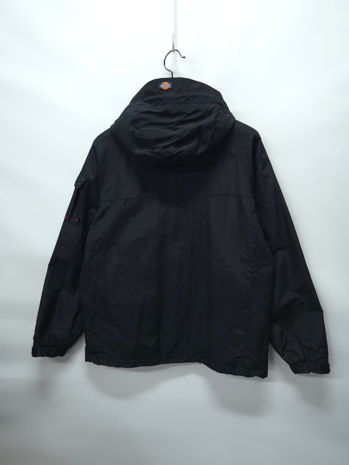 ​디키즈(Dickies) 올블랙 자수 로고 후드 바람막이 자켓 (L) 상품이미지7