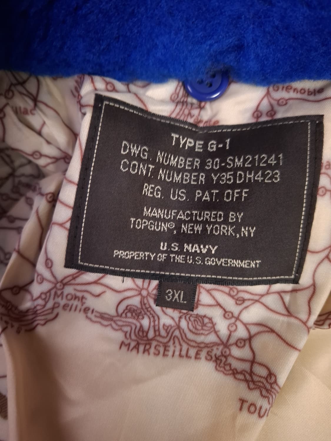 새제품 빈티지 리얼레더 미해군 G-1 TYPE 탑건 항공자켓 상품이미지4