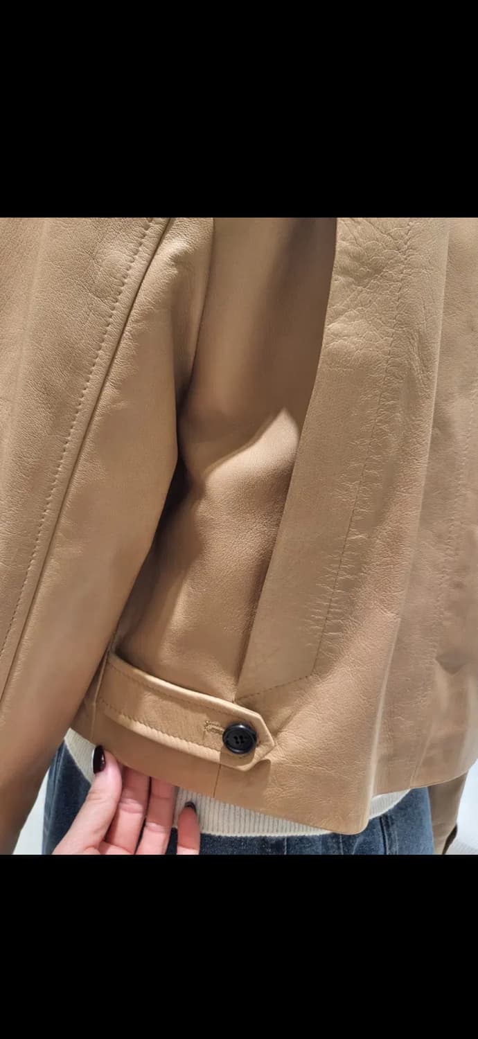 온앤온 리얼 양가죽 카라넥 크롭자켓 상품이미지5