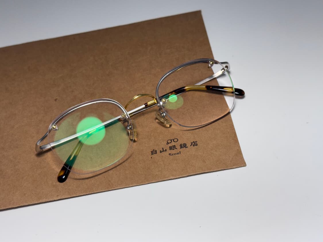 백산안경 티탄 투포인트 무테 안경 0067 상품이미지1