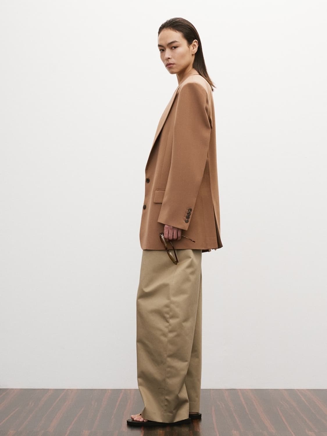 [할인] 렉토 RECTO 스트럭처 울 테일러드 싱글 자켓 로즈 베이지 상품이미지3