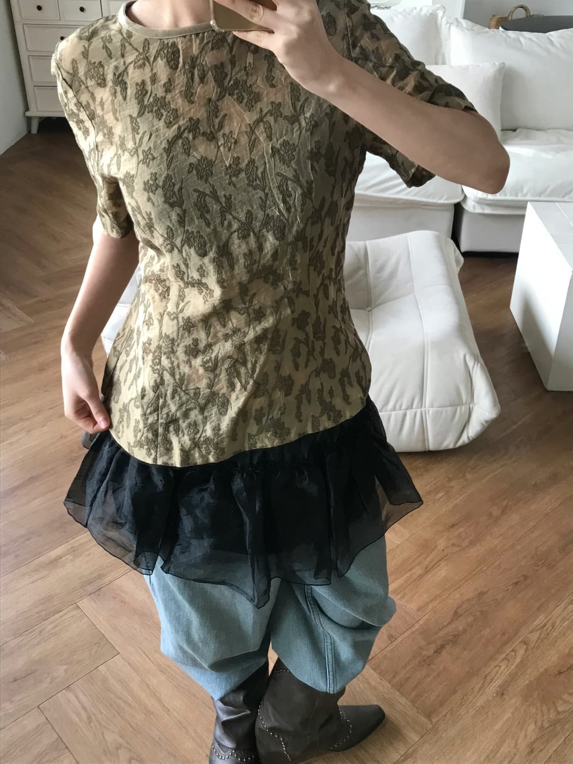 vintage pattern blouse 상품이미지2