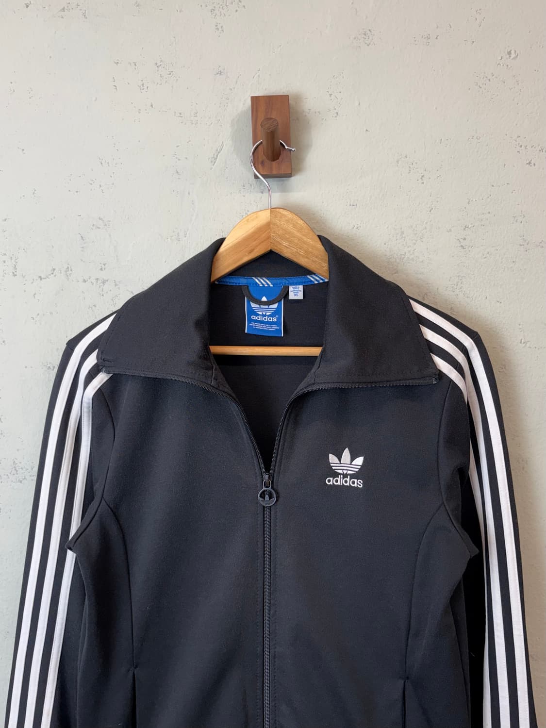 아디다스 구형 유로파 삼선 트랙탑 져지 블랙 상품이미지2