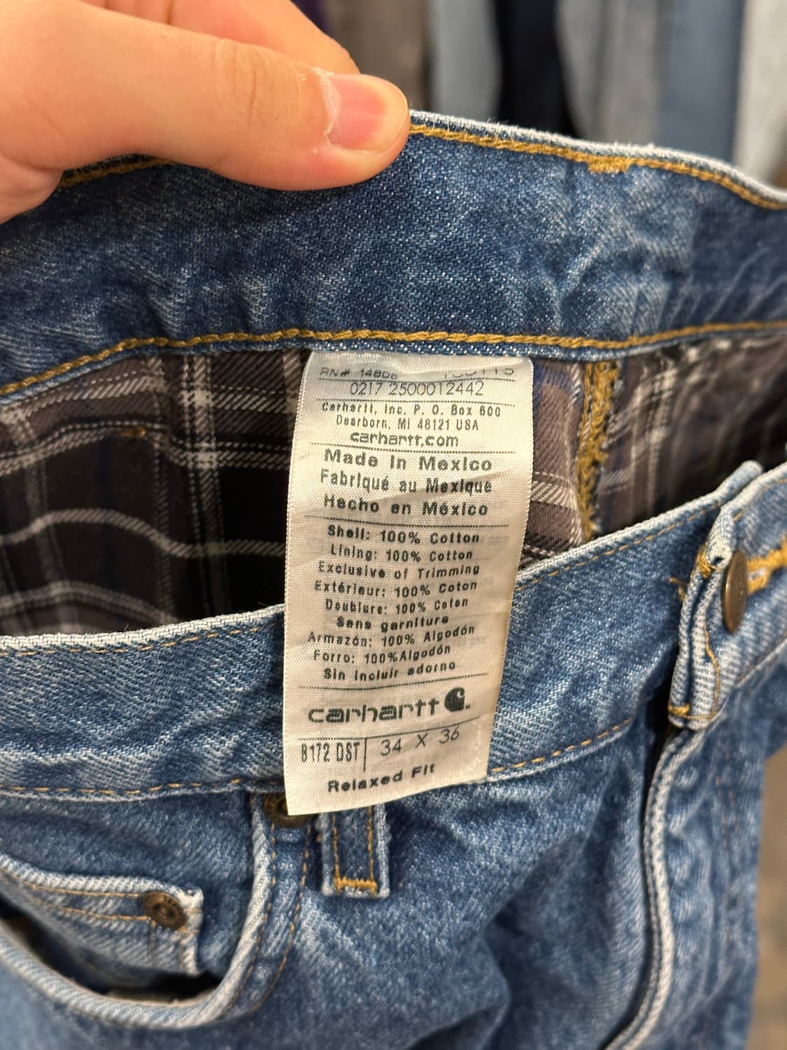 칼하트 14806 빈티지 데님팬츠 34x36 상품이미지5