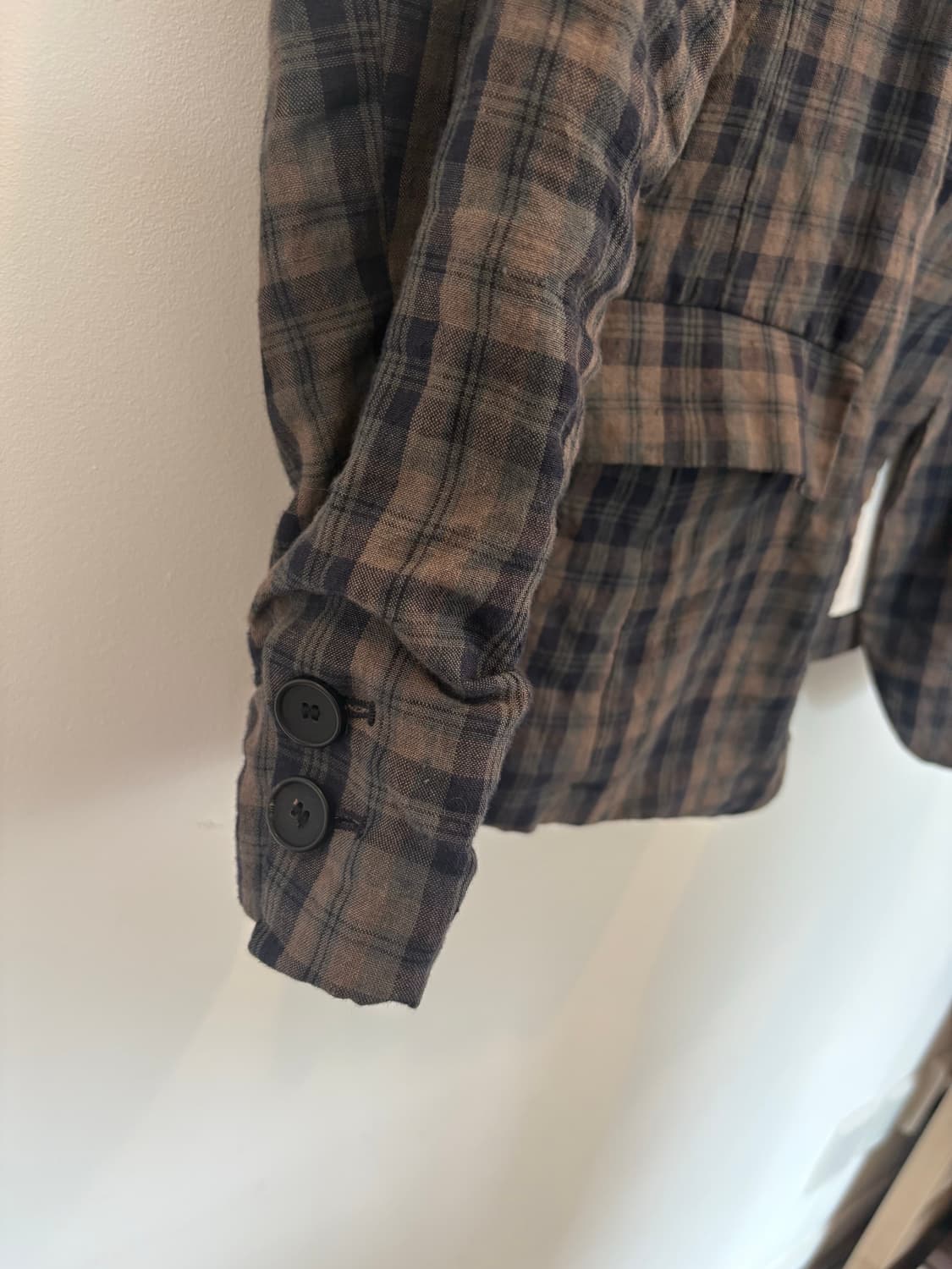 Bergfabel linen farmer check jacket 상품이미지6