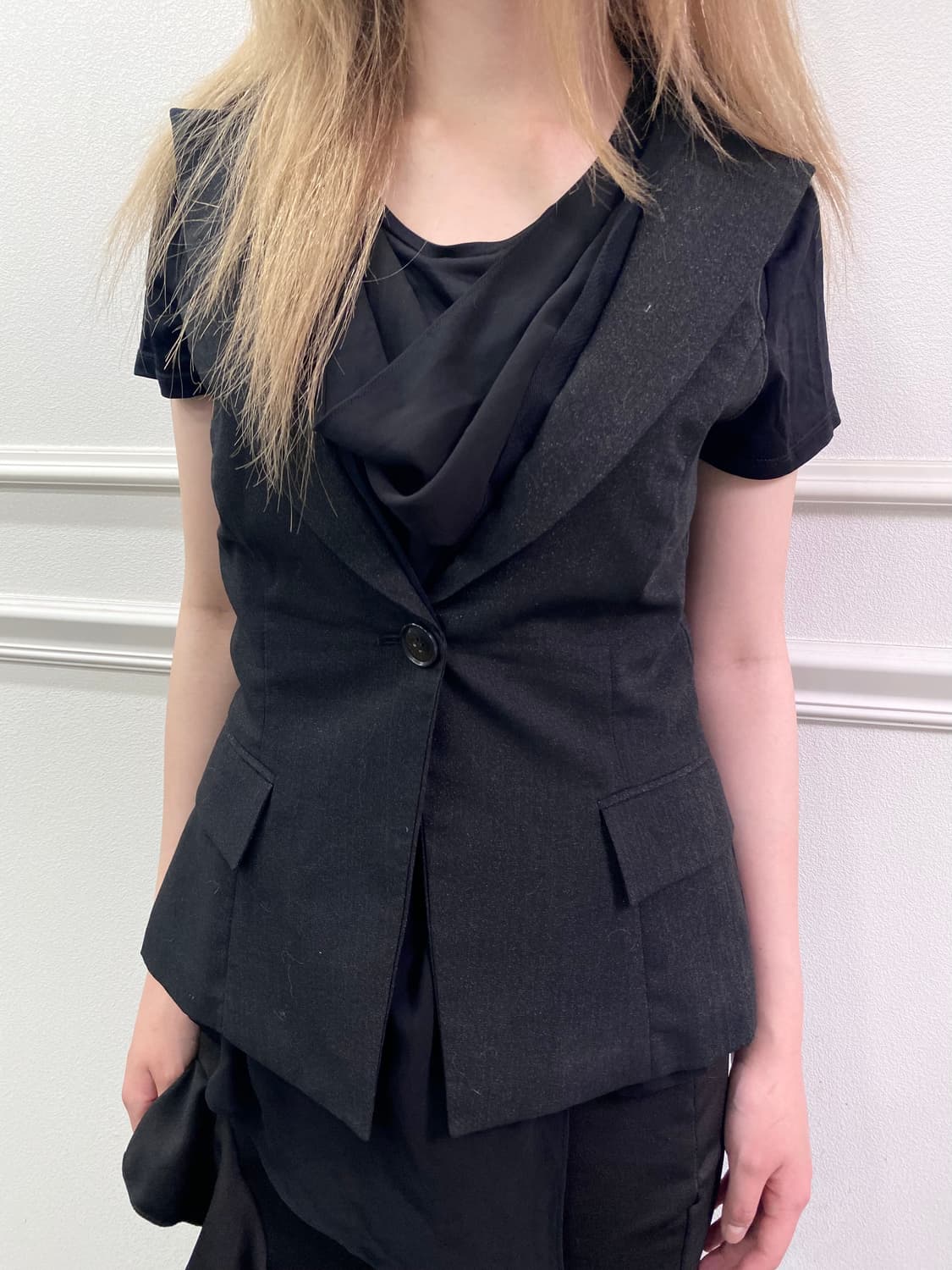  [OBZee]00’s Minimal Mood Slim Fit Vest 상품이미지1