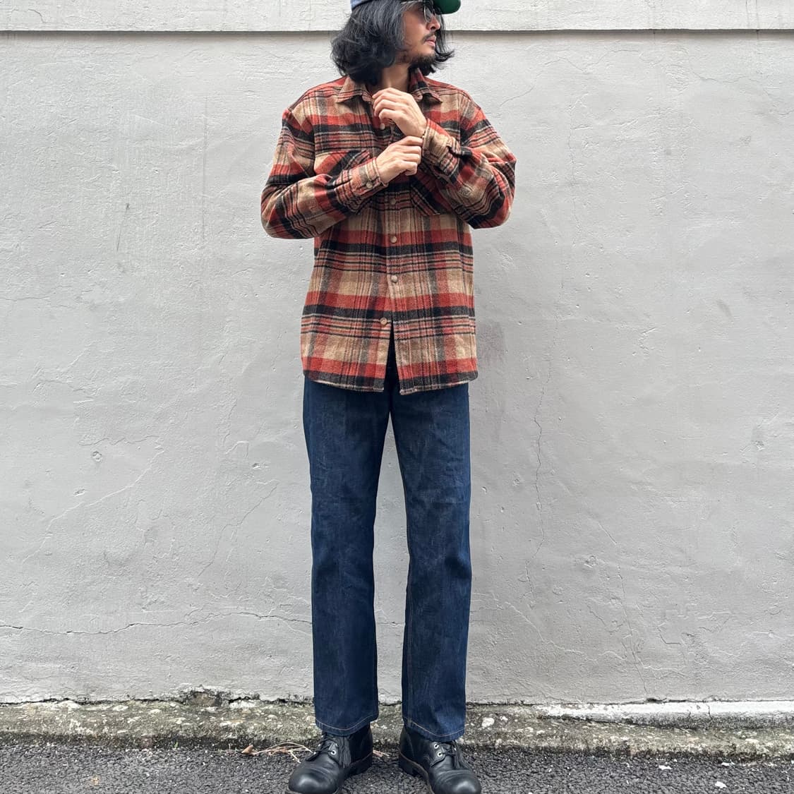 Fate 헤비 울 체크셔츠 상품이미지6