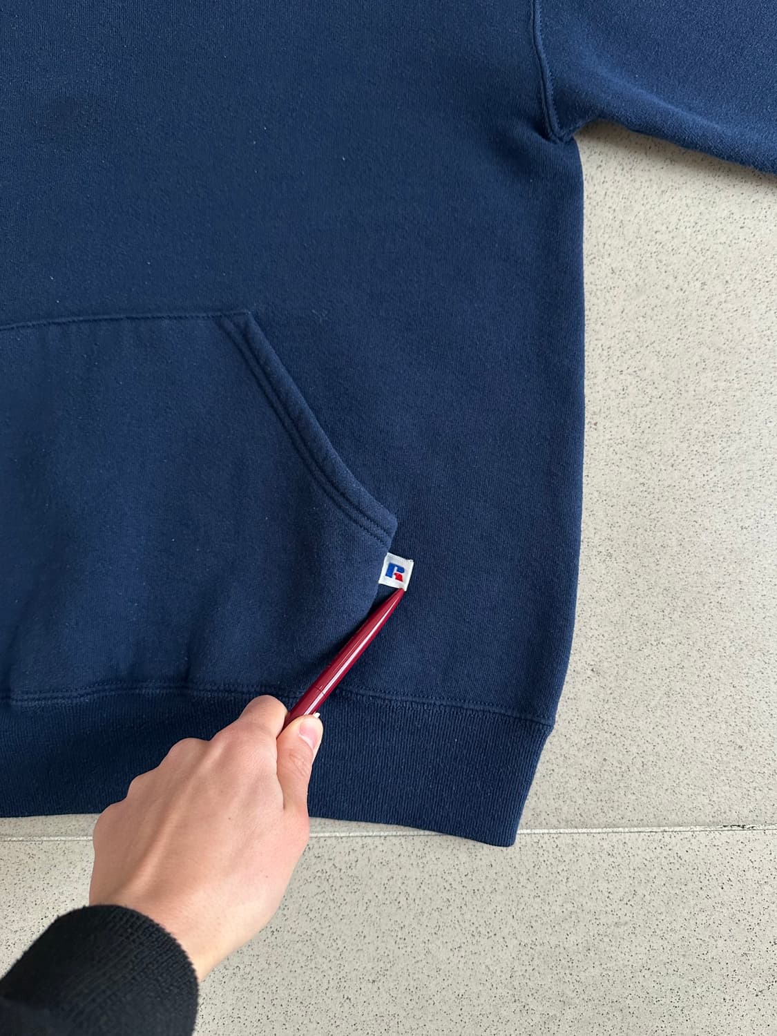 90s 빈티지 러셀 후드 네이비 L USA 상품이미지3