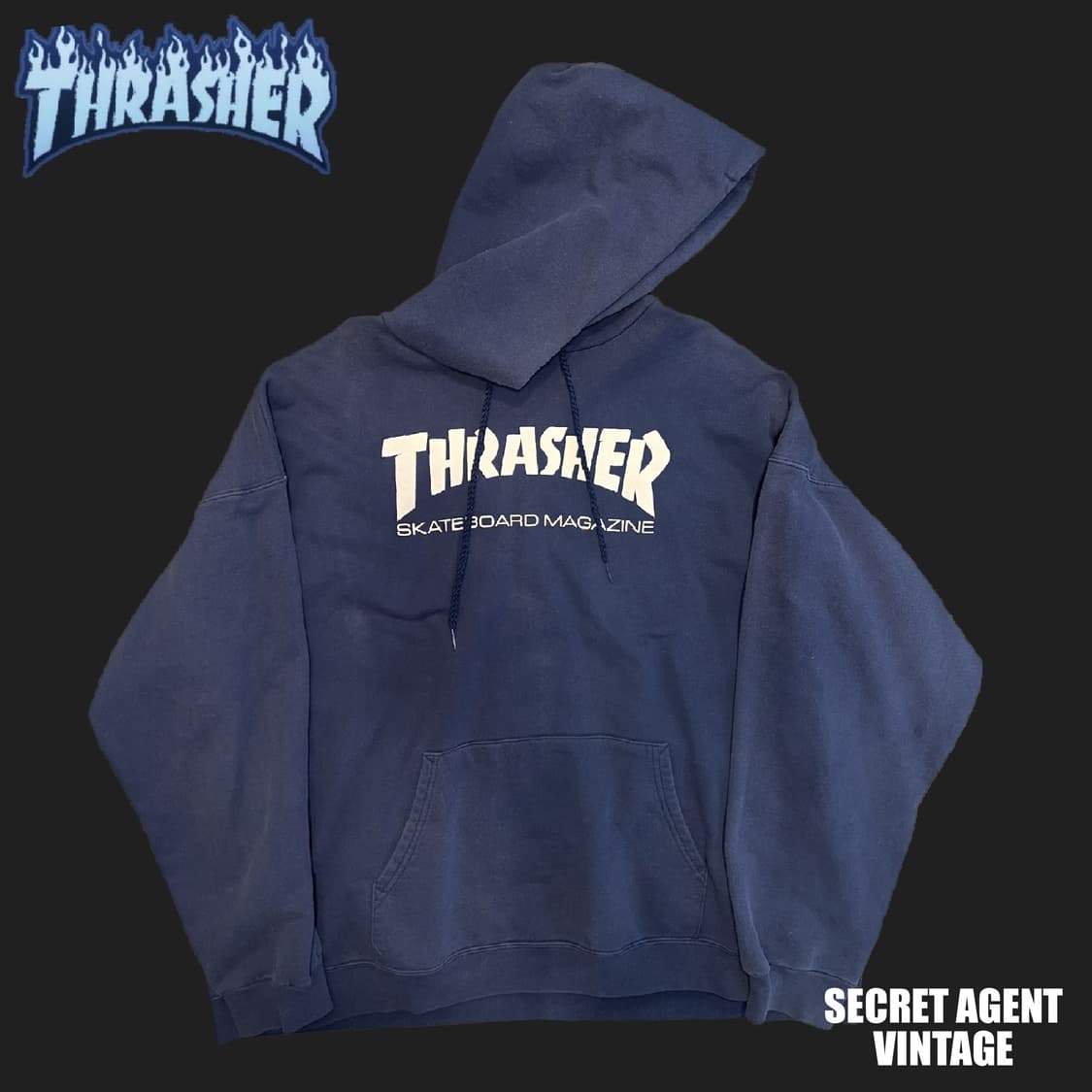 [XL]트레셔 Skateboard 풀오버 후드 네이비 상품이미지1