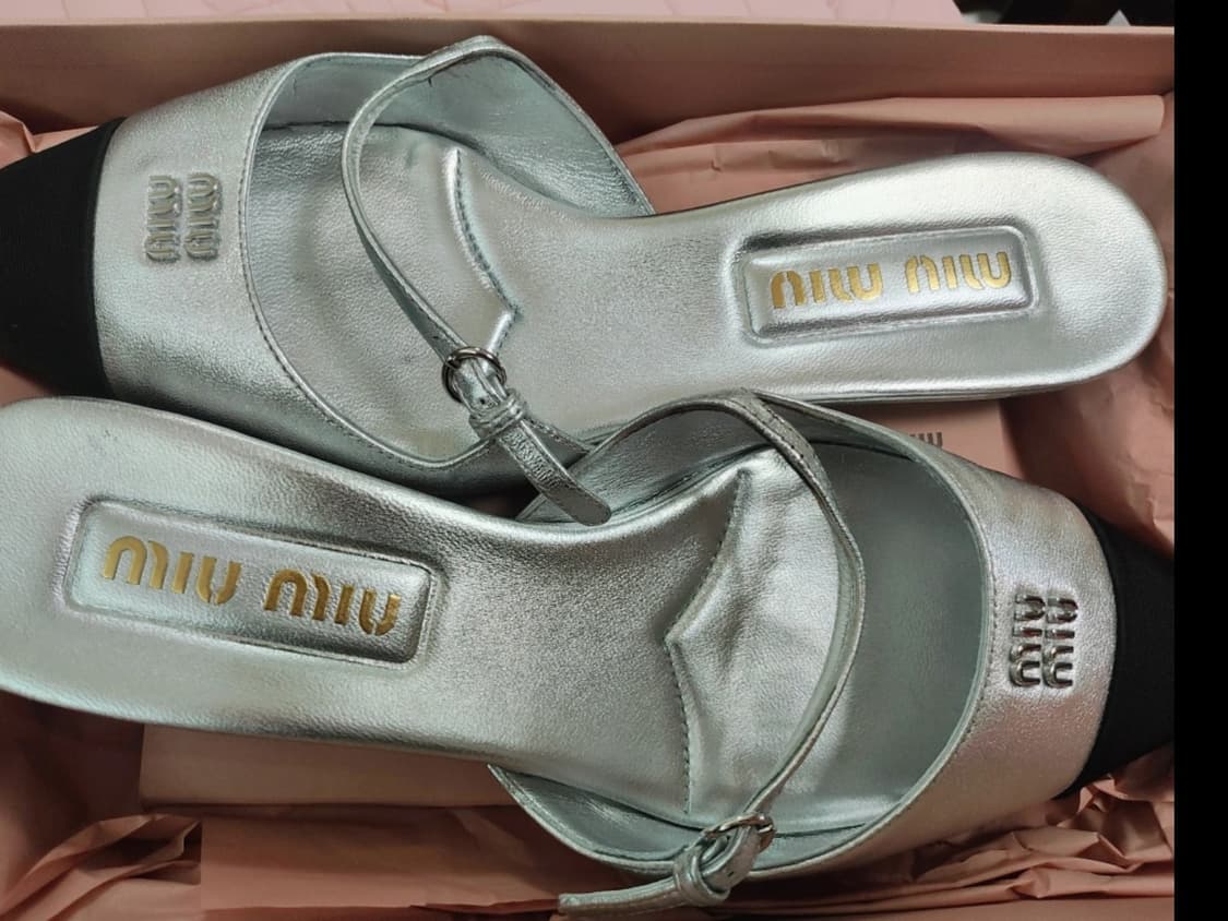 미우미우 51077E 슬링백 샌들, 37.5 사이즈 상품이미지3