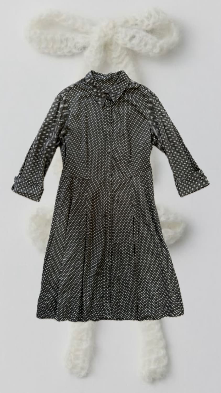 Talbots 도트 롱 셔츠 원피스 상품이미지1