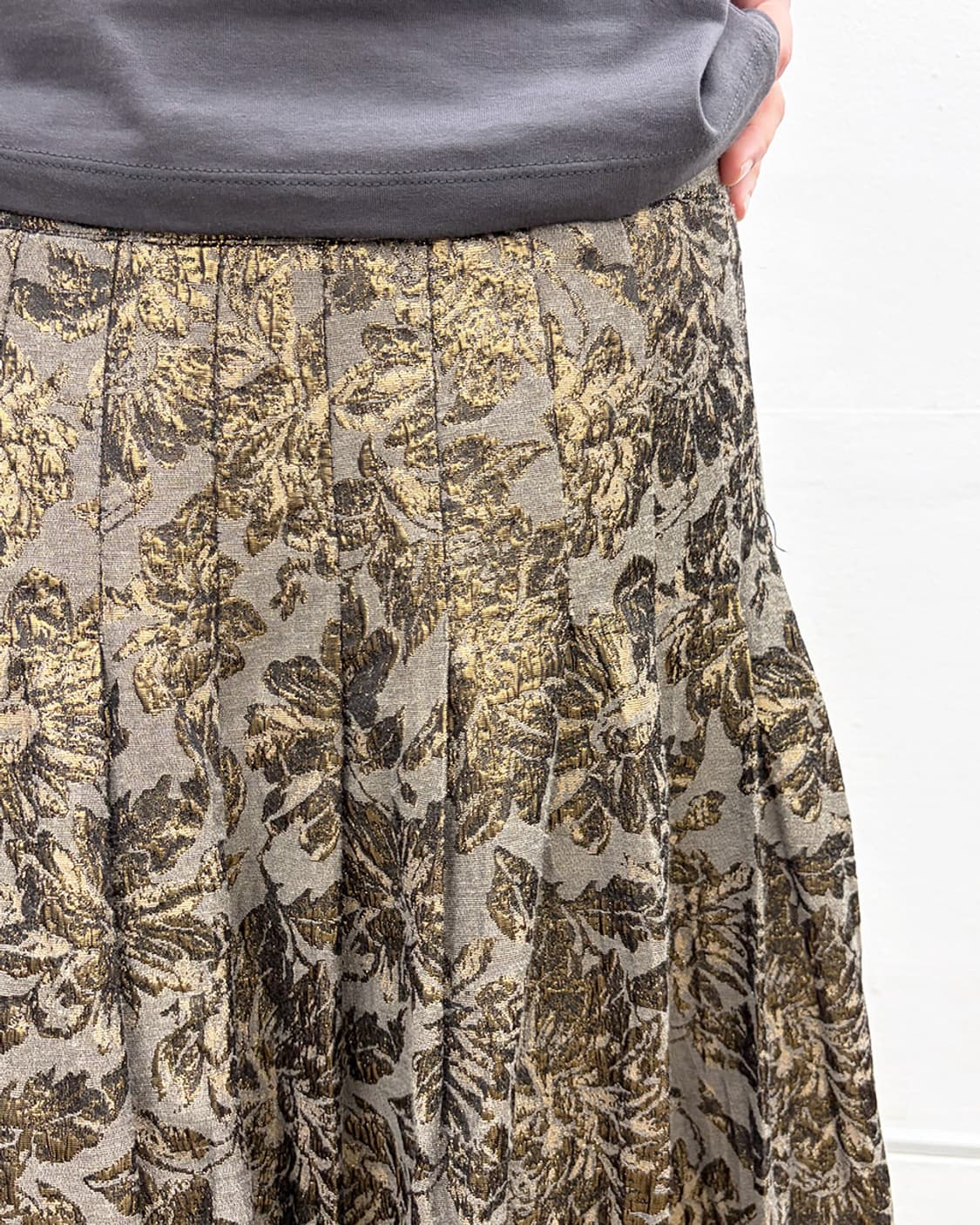 가에타노 나바라 2014F/W 플로럴 더블 플레어 스커트 상품이미지5