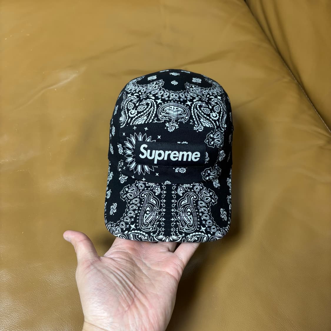 Supreme 슈프림 반다나 블랙 캠프캡 모자 Bandana Black 상품이미지2