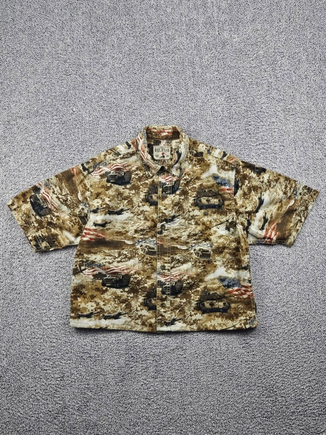 레드헤드 밀리터리 하와이안 셔츠 크롭커스텀 ( S ) / 11911 상품이미지2