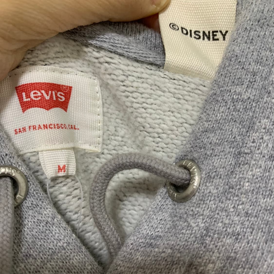 리바이스 미키마우스 콜라보 빈티지 후드티 그레이 M 상품이미지4