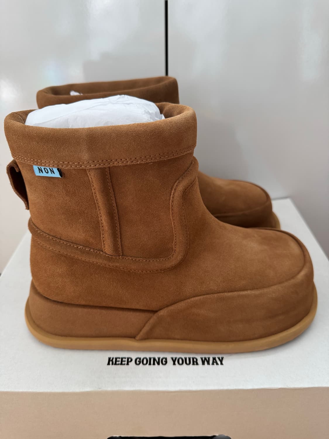 논파킹X킨치 N - ROAD BOOTS 브라운 상품이미지4