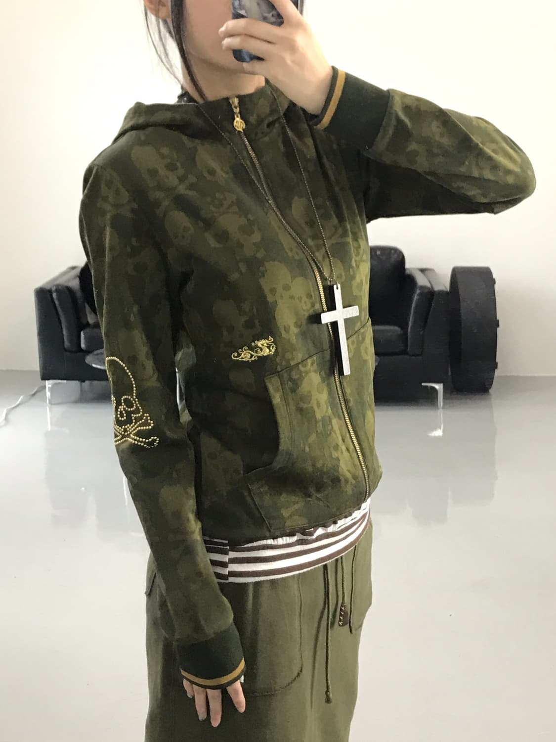  Dance With Dragon Camo Zip Up Hoodies 상품이미지2