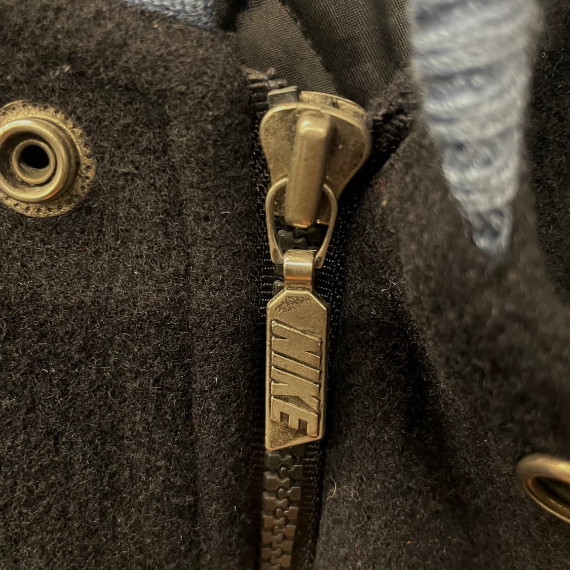 90s 나이키 에어 울 바시티 레더 암 후면 빅 스우시 자켓 상품이미지7